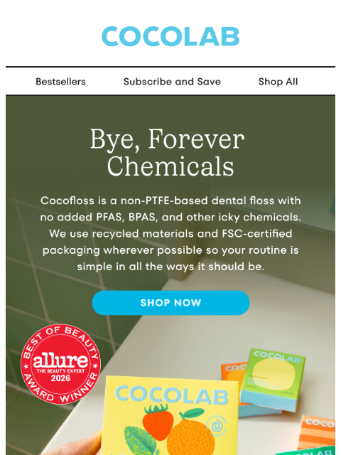 cocolab newsletter: Flossing with PFAS? (Hint: Don’t.)