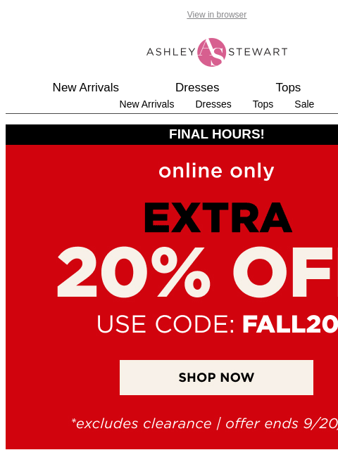 ashleystewart newsletter: It's an "add to cart" kinda day  60% off select on...