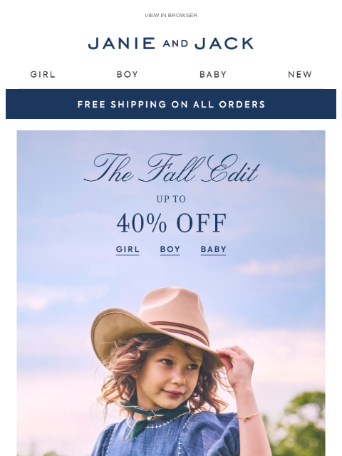 janieandjack newsletter: A surprise sale, this weekend only