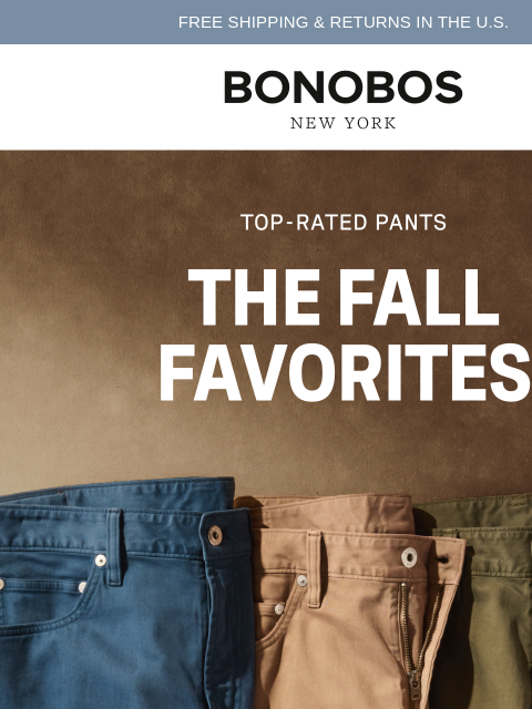 bonobos newsletter: The Highest-Reviewed Pants We Have