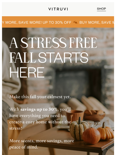 vitruvi newsletter: Stress LESS, Save MORE ๐