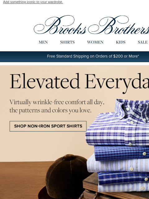brooksbrothers newsletter: Non-iron sport shirts: Smooth every day, all day