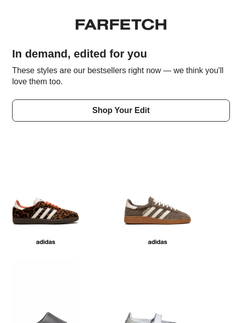 farfetch newsletter: Shop the bestsellers