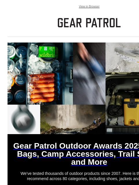 gearpatrol newsletter: Introducing the 2025 Outdoor Gear Awards