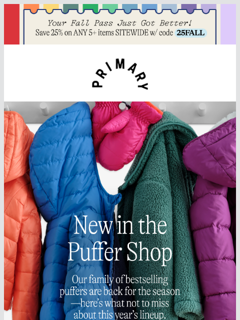 primary newsletter: 👀 NEW in the Puffer Shop 👀