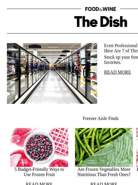 foodandwine newsletter: 7 Frozen Meals Professional Chefs Actually Eat