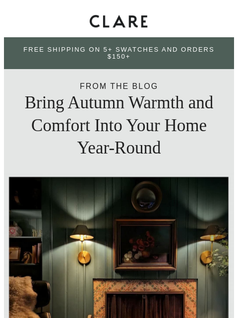 clare newsletter: Fall for these cozy colors 🍂