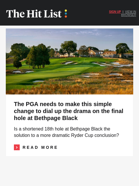 golfdigest newsletter: Our favorite new short courses