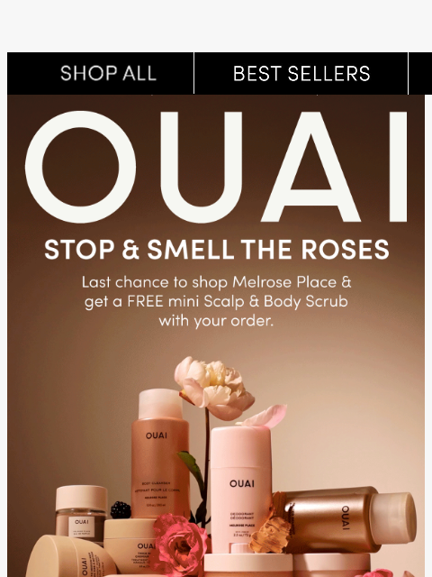 theouai newsletter: Final hours: free gift when you shop Melrose Place