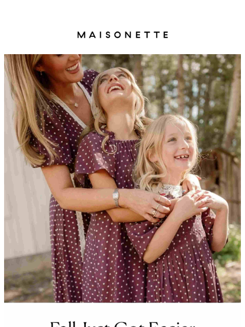 maisonette newsletter: Bonjour, Fall: Up To 20% Off Sitewide