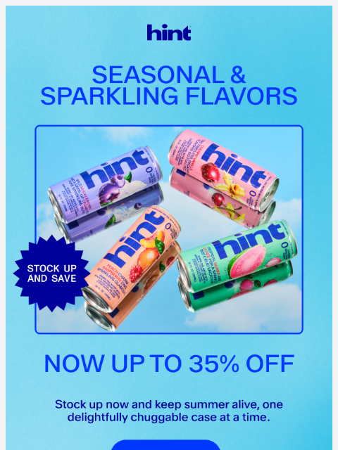 drinkhint newsletter: Save 35% off when you stock up