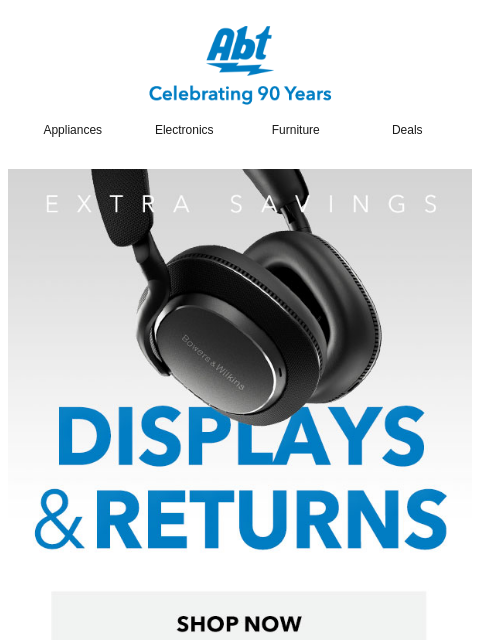 abt newsletter: Save on Open Box & Floor Models