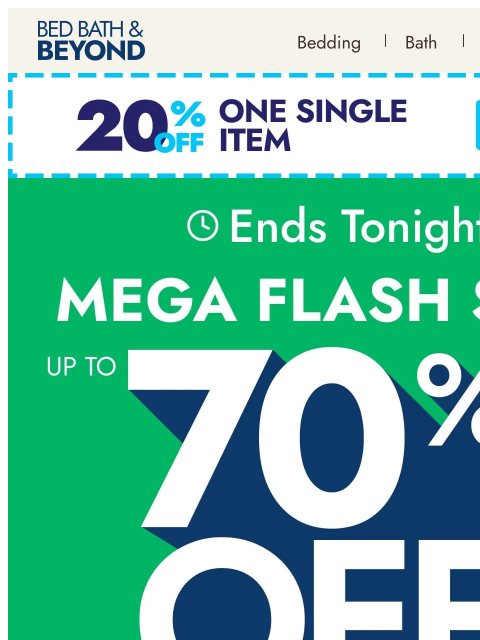 bedbathandbeyond newsletter: Up to 70% off ends TONIGHT ⏰