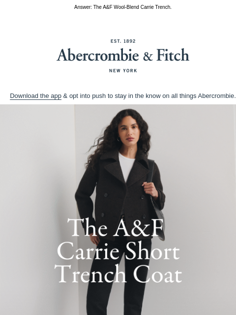 abercrombie newsletter: Your outfitting shortcut. →
