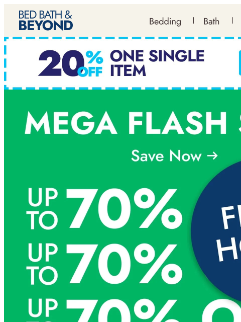 bedbathandbeyond newsletter: Final hours: up to 70% off