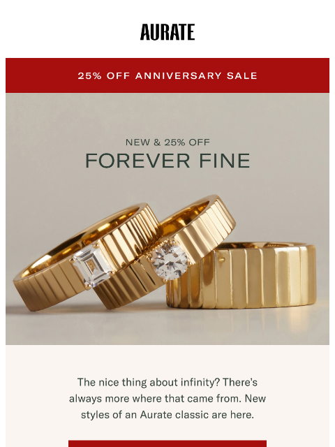 auratenewyork newsletter: NEW INFINITY JUST LANDED