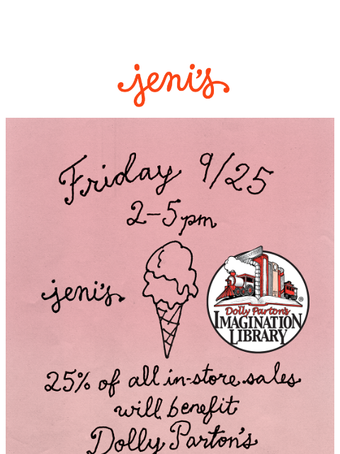 jenis newsletter: This Friday: Dolly Parton fundraiser in shops!