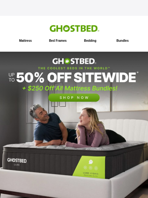 ghostbed newsletter: Fall 🍁 into Savings - $250 off!