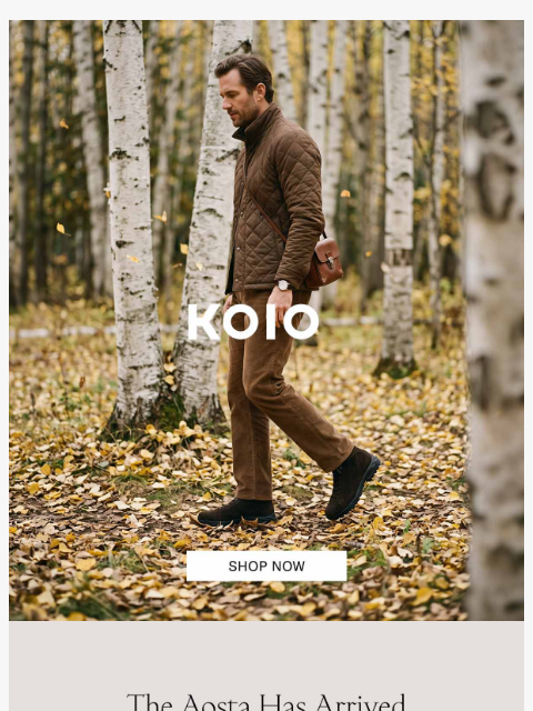 koio newsletter: Just Launched: The Aosta Hybrid Boot