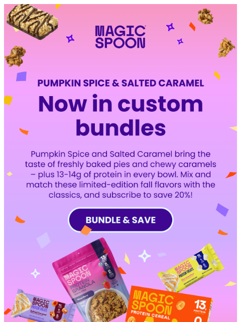magicspoon newsletter: UNLOCKED π Add Pumpkin Spice & Salted Caramel to ...