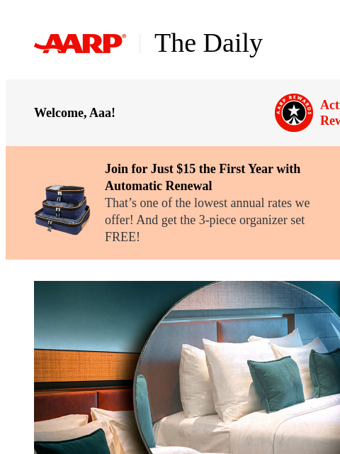 aarp newsletter: The Daily — Here's What to Check for When Staying ...