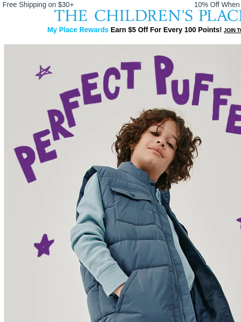 childrensplace newsletter: Everything You Need for Puffer Season