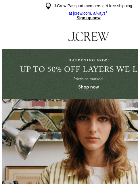 jcrew newsletter: Fall starts today! Here are five trends to try...