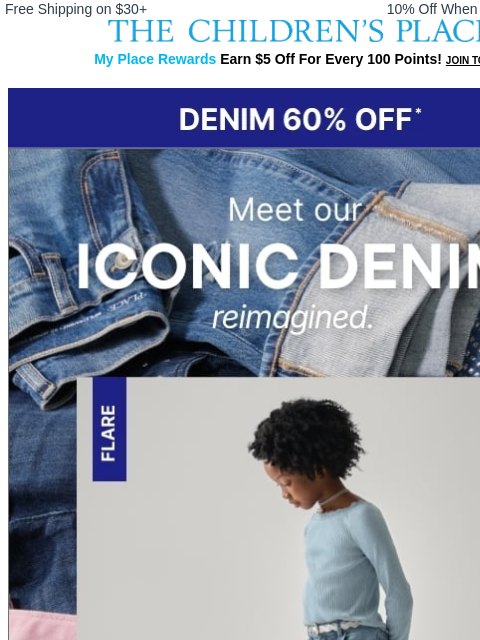 childrensplace newsletter: 7 *Iconic* Denim Fits to Try Now