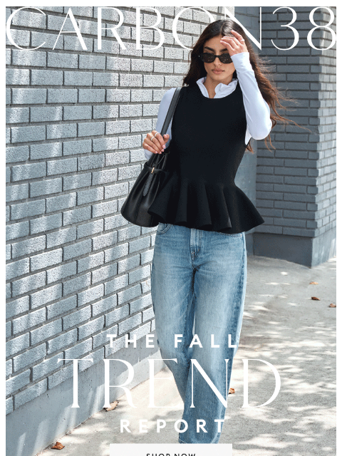 carbon38 newsletter: Fall Trend Report 🍂