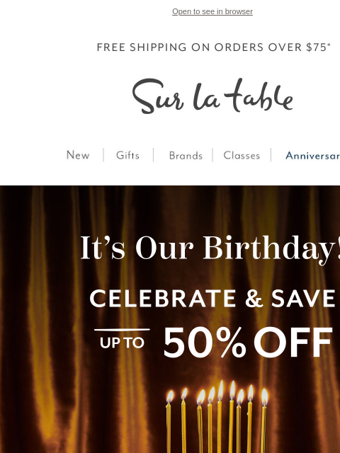 surlatable newsletter: Itβs our birthday! π Weβre celebrating big.