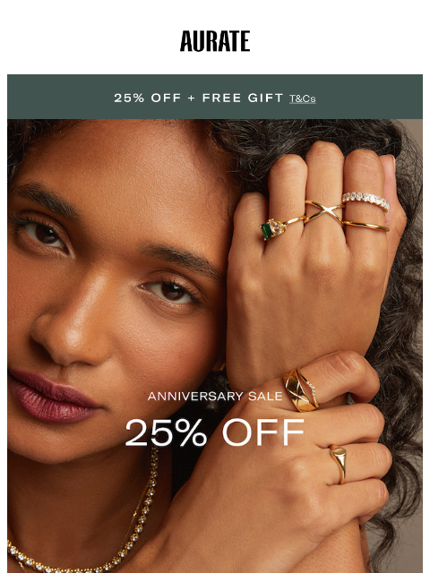 auratenewyork newsletter: 25% OFF BEST OF ALL TIME