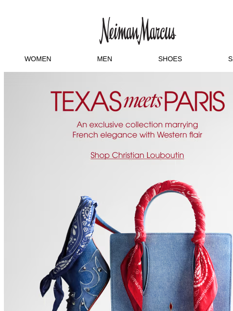 neimanmarcus newsletter: An exclusive Christian Louboutin collection