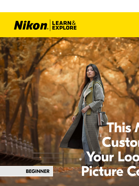 nikon newsletter: LEARN All About Picture Controls