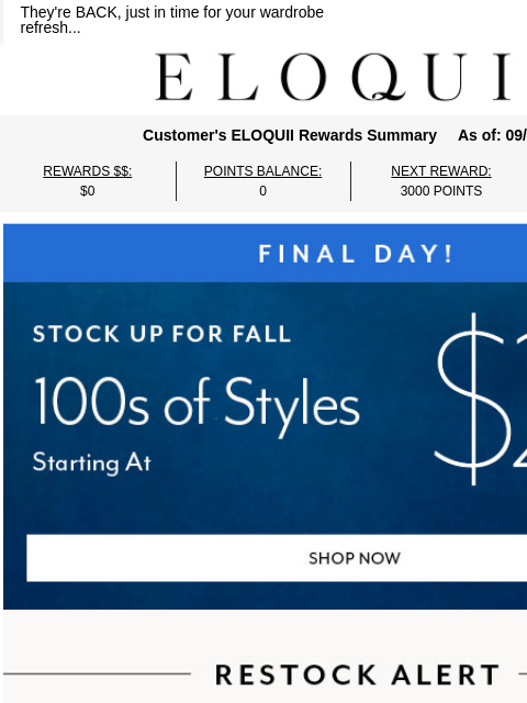 eloquii newsletter: Remember *these* fall favorites?