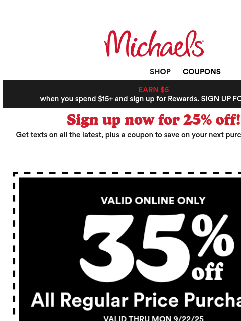 michaels newsletter: 🙌 Extended today online only! Shop epic deals at ...