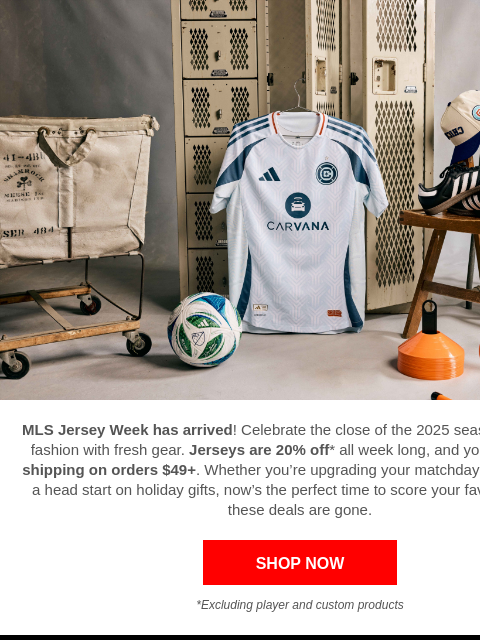 chicagofirefc newsletter: MLS Jersey Week is Here: Shop 20% Off Today