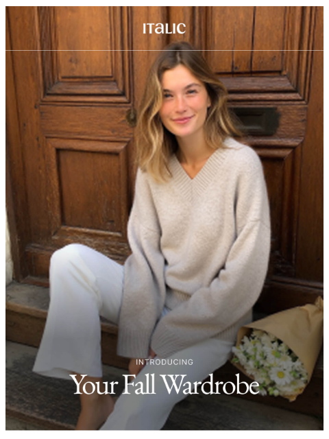 italic newsletter: NEW: Meet Fall Cashmere