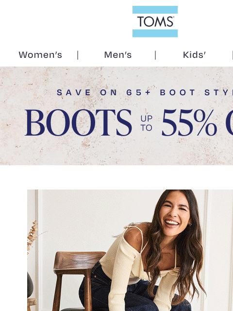 toms newsletter: FINAL HOURS—Boots Start at Just $49