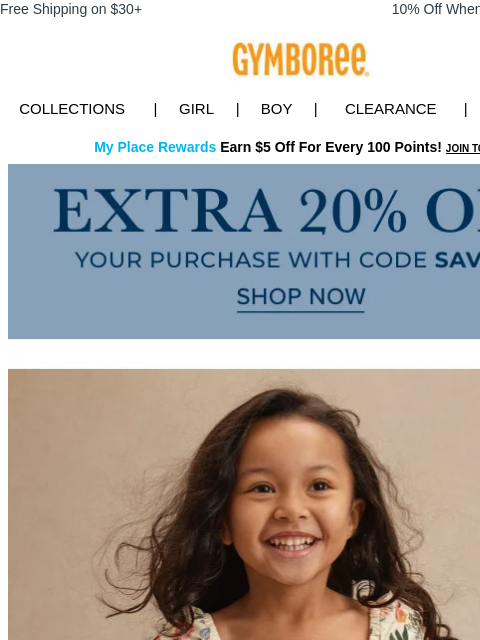 gymboree newsletter: Want 20% Off Your Order?