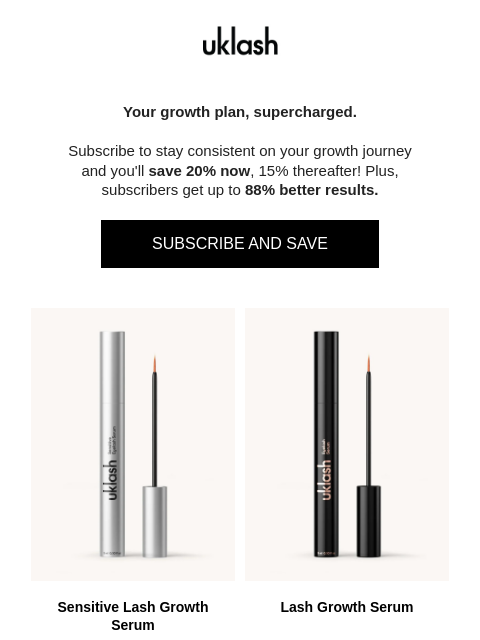 uklash newsletter: Unlock 20% Off Your Growth Plan! 🔓