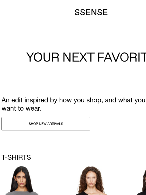 ssense newsletter: New picks: T-SHIRTS, LOW TOP SNEAKERS and more