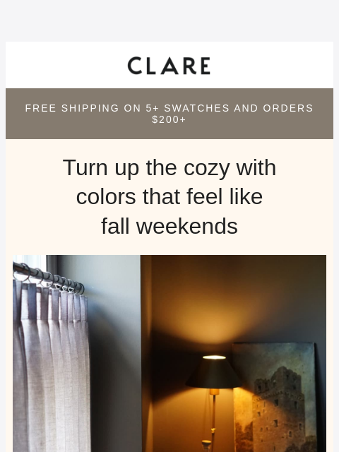 clare newsletter: Consider this your official cozy season color fore...