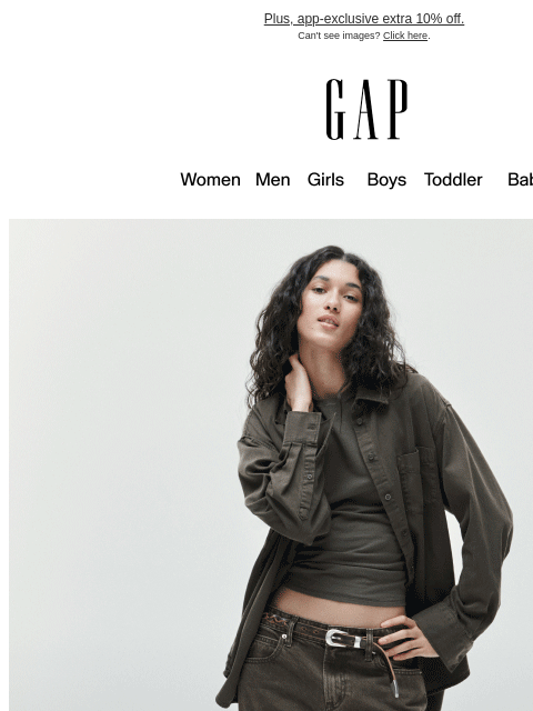 gap newsletter: Welcome to the Fall Style Event: 50% off your purc...