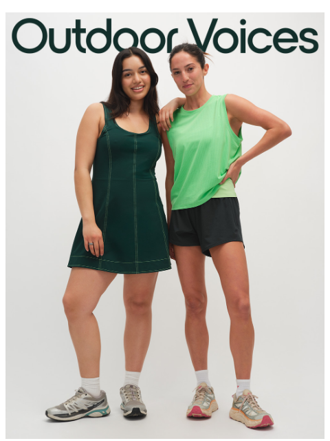 outdoorvoices newsletter: GREEN IS YOUR COLOR
