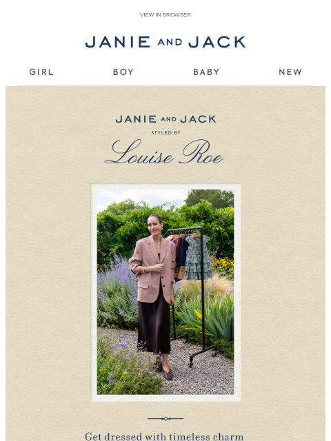 janieandjack newsletter: A bit of British style from Louise Roe