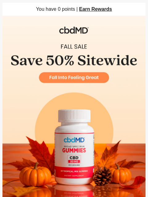 cbdmd newsletter: Sweater Weather Just Got 50% Better