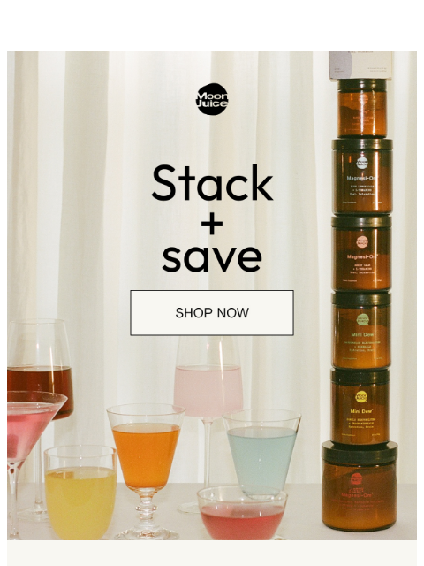 moonjuice newsletter: Your stack is waiting
