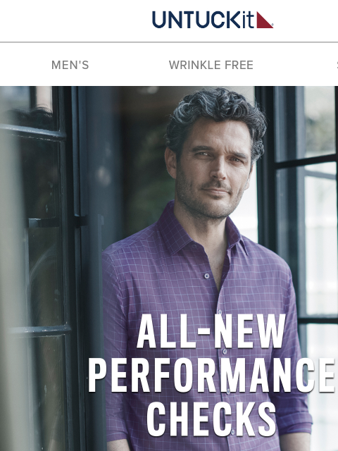 untuckit newsletter: New! Our Top Performance Fabric: Now in a Cool Che...