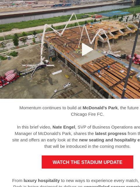 chicagofirefc newsletter: McDonald’s Park Updates | See What’s Taking Shape
