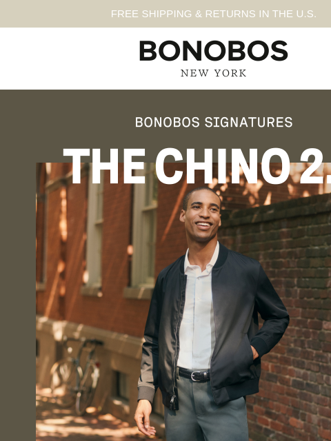 bonobos newsletter: Bonobos Signatures: The Chino 2.0